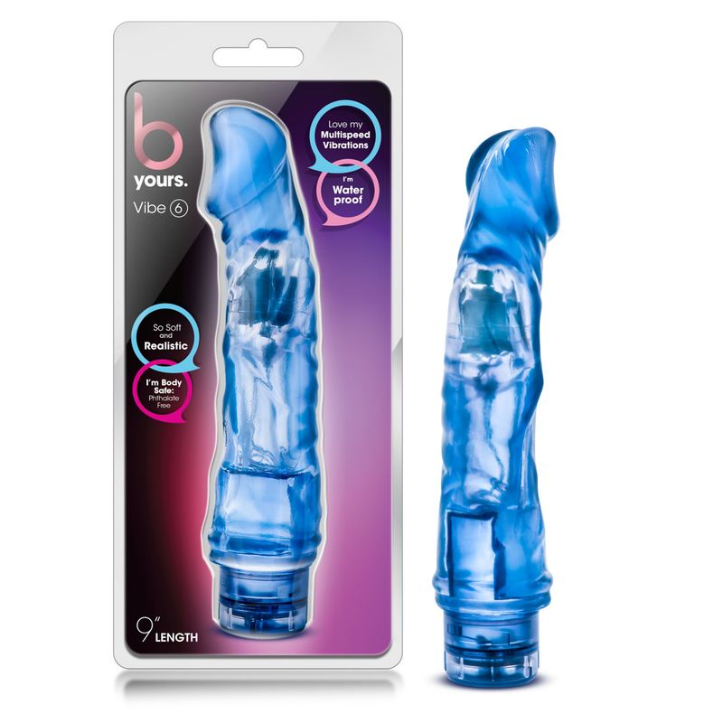 B Yours Vibe 06 Realistic Vibrating Waterproof 9 Inch Dildo