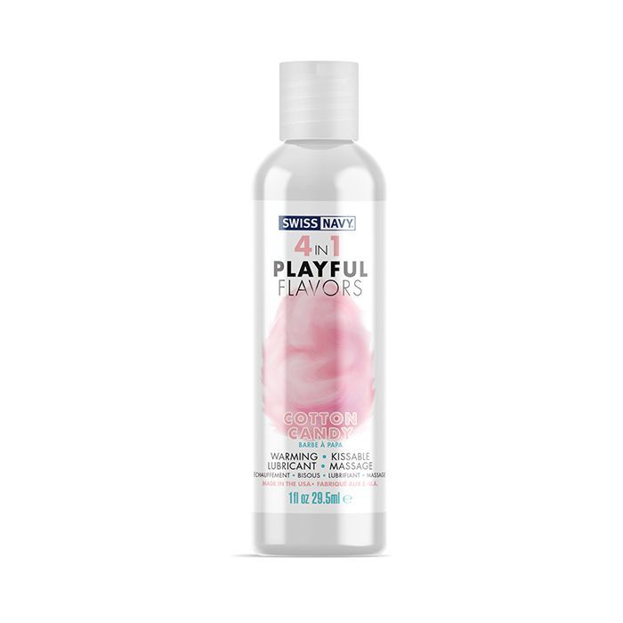 SWISS NAVY 4 IN 1 LUBE 1oz, Flavor: COTTON CANDY