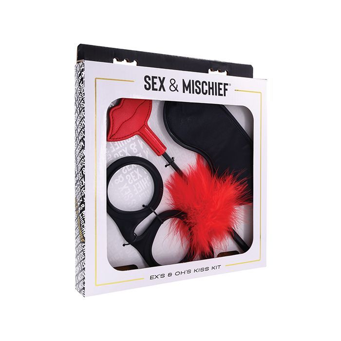 SEX & MISCHIEF EX'S & OH'S KISS KIT RED & BLACK