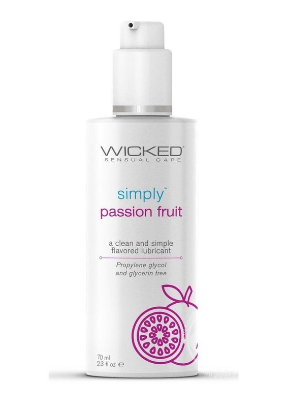 WICKED SIMPLY FLAVORED LUBRICANT 2.3oz, Flavor: PASSION FRUIT