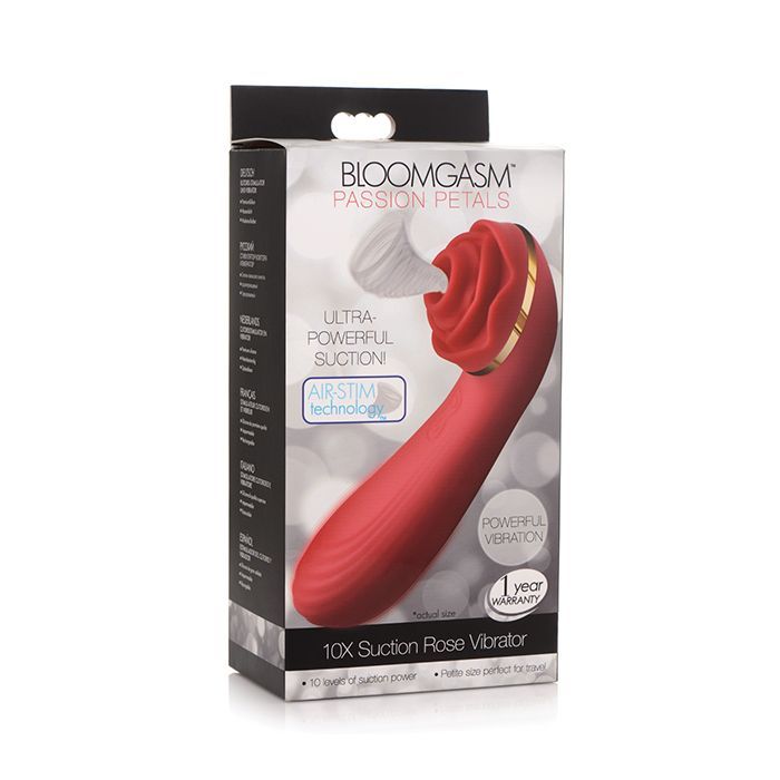 INMI BLOOMGASM PASSION PETALS ROSE 10X SUCTION & VIBRATOR RED