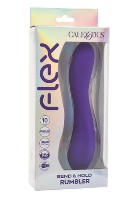 FLEX BEND & HOLD RUMBLER RECHARGEABLE SILICONE VIBRATOR