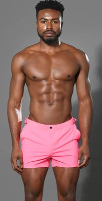 ANDREW CHRISTIAN NEWPORT SWIM SHORTS NEON PINK