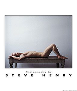POSTER- Steve Henry: MALE NUDE ON TABLE