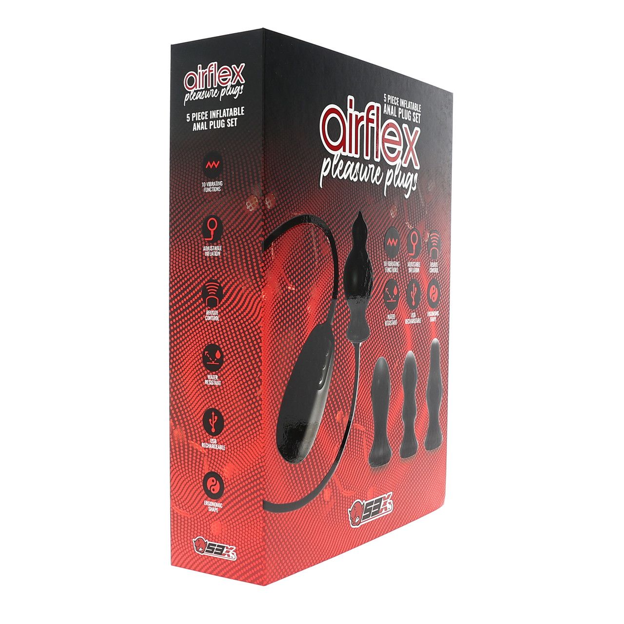 AIRFLEX PLEASURE PLAY 5 PIECE INFLATABLE ANAL PLUG SET