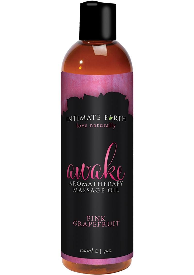 INTIMATE EARTH SENSUAL MASSAGE OIL  4 OZ PINK GRAPEFRUIT