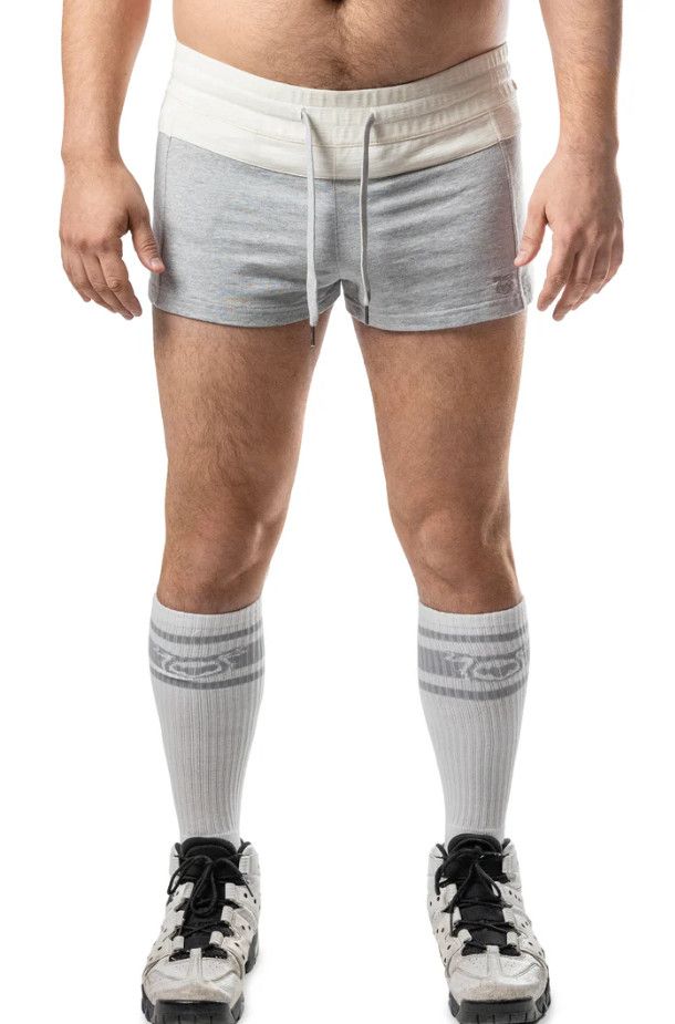 NASTY PIG DUAL TRUNK SHORT HEATHER GREY & CREAM, Size: SMALL