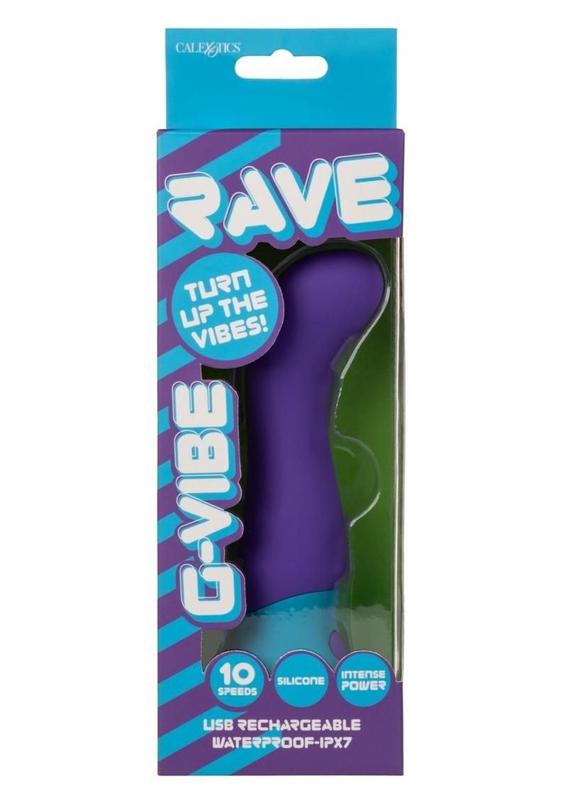 RAVE G-VIBE RECHARGEABLE SILICONE G-SPOT VIBRATOR PURPLE & BLUE