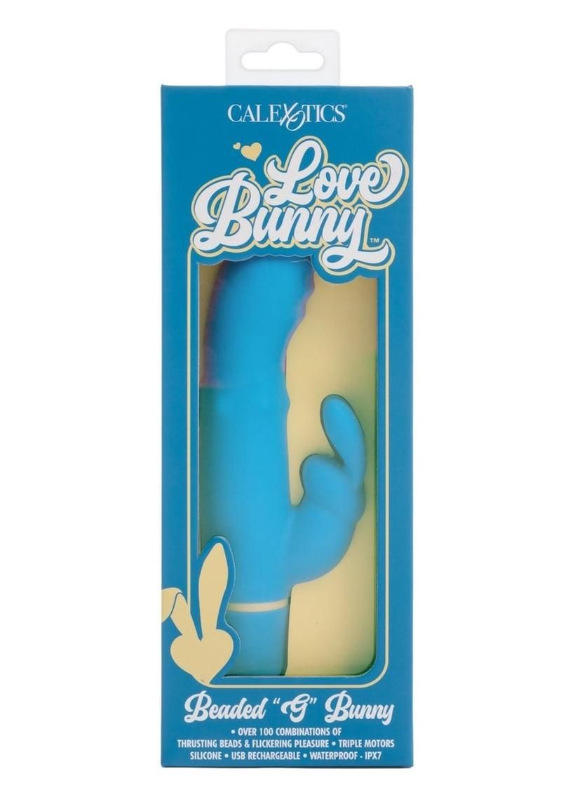 LOVE BUNNY BEADED G BUNNY RECHARGEABLE SILICONE G-SPOT RABBIT VIBRATOR