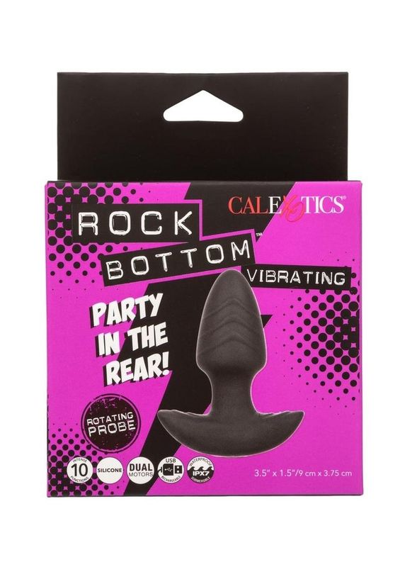 ROCK BOTTOM VIBRATING ROTATING PROBE RECHARGEABLE SILICONE ANAL VIBRATOR