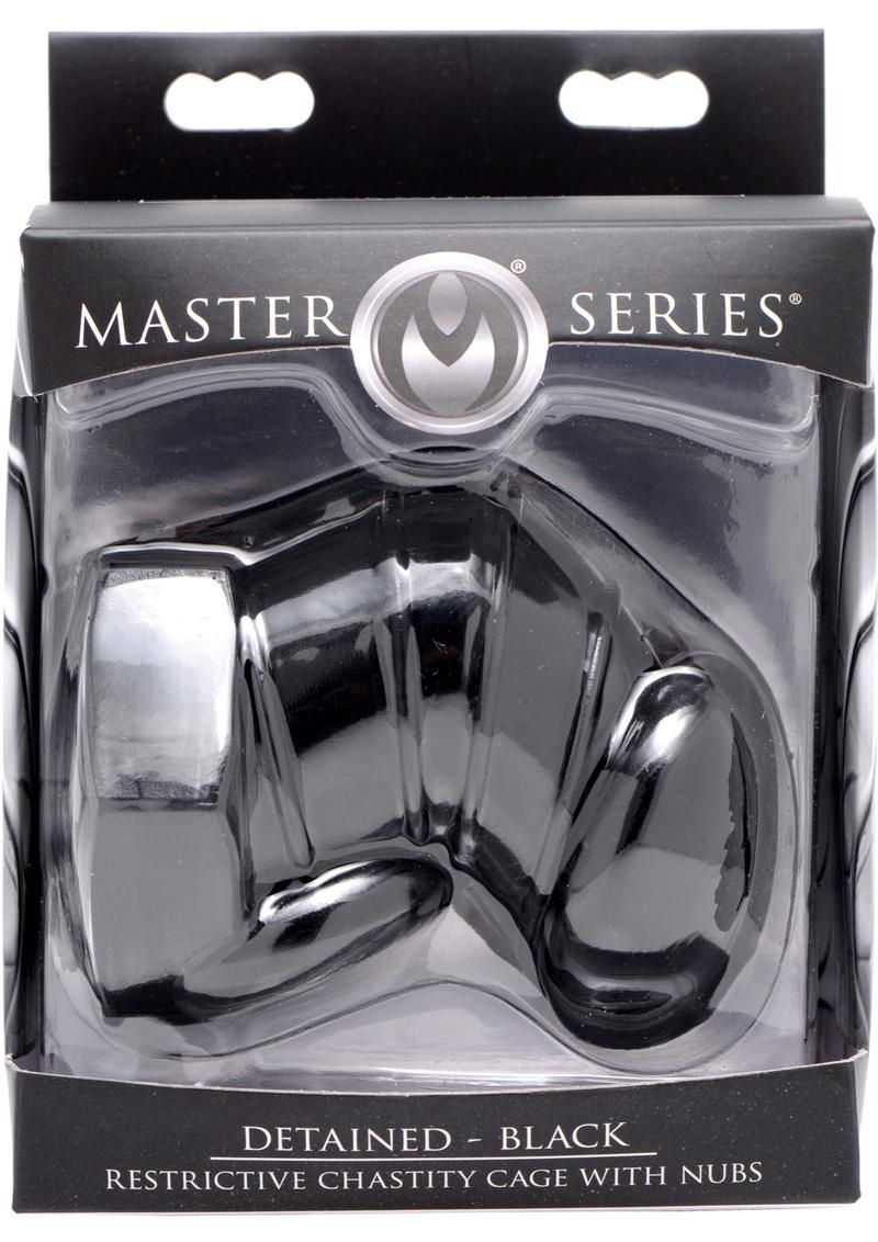 MASTER SERIES DETAINED RESTRICTIVE CHASTITY CAGE BLACK