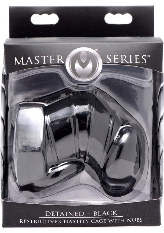 MASTER SERIES DETAINED RESTRICTIVE CHASTITY CAGE BLACK