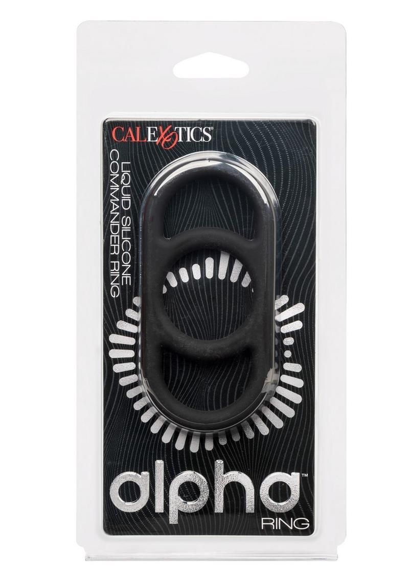 ALPHA LIQUID SILICONE COMMANDER RING BLACK