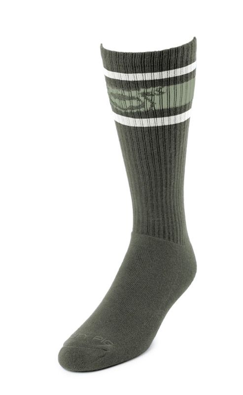 NASTY PIG HOOK'D UP SPORT SOCKS 3.0 ARMY GREEN/HEDGE GREEN/WHITE