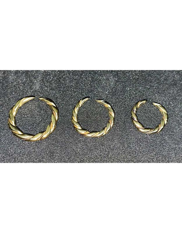 PIERCELESS EARRING TWIST GOLD PLATE (SET OF 3)