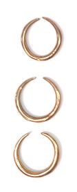 PIERCELESS EARRING SMOOTH GOLD PLATE  (SET OF 3)