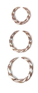 PIERCELESS EARRING TWIST STERLING SILVER (SET OF 3)