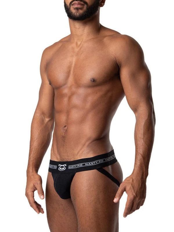 NASTY PIG CORE MESH JOCK STRAP BLACK & WHITE