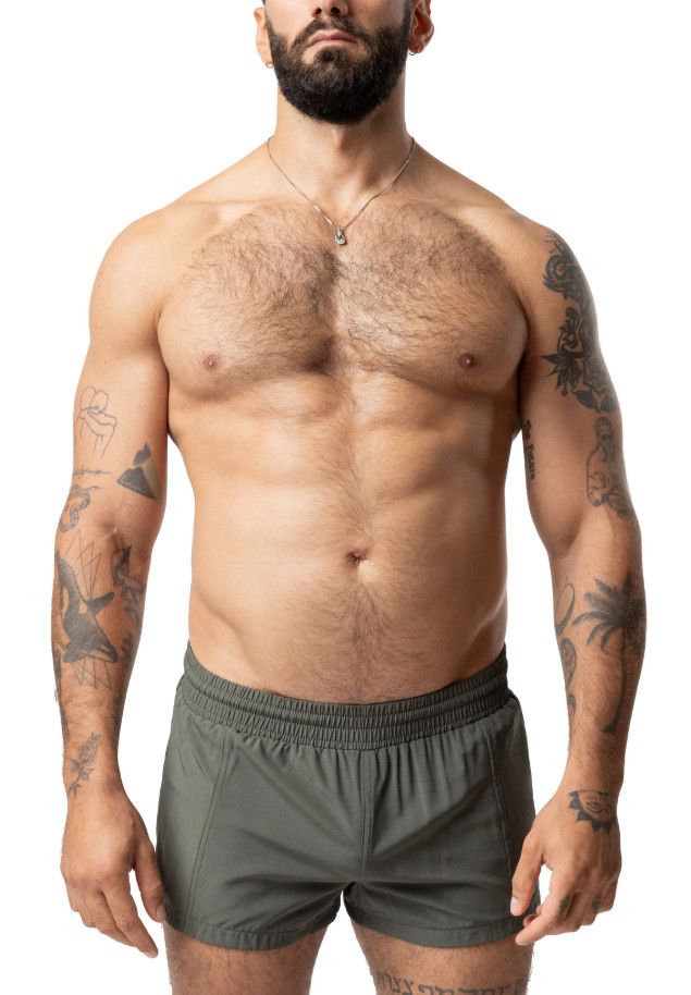 NASTY PIG CORE SWIM TRUNK ARMY GREEN, Size: SMALL