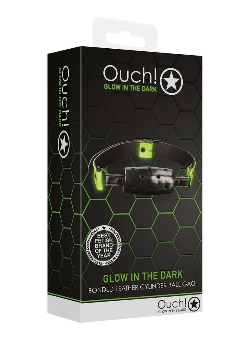 OUCH! CYLINDER GAG GLOW IN THE DARK