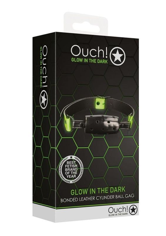OUCH! CYLINDER GAG GLOW IN THE DARK