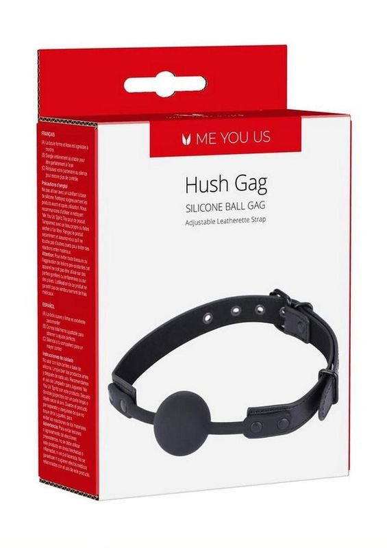 ME YOU US GAG HUSH GAG SILICONE BALL GAG BLACK