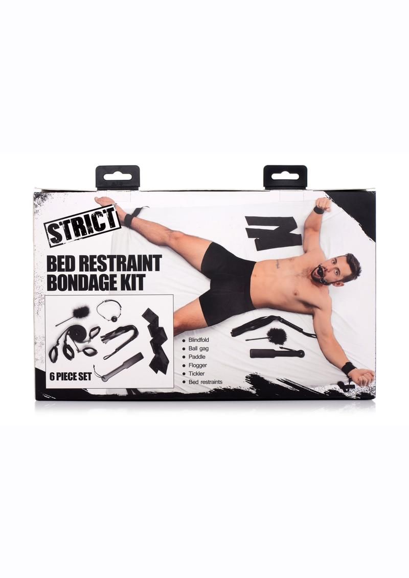 STRICT BED BONDAGE RESTRAINT KIT BLACK