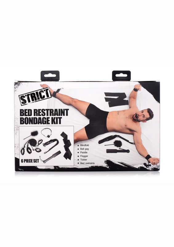 STRICT BED BONDAGE RESTRAINT KIT BLACK