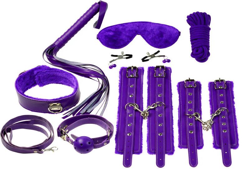 EVERYTHING BONDAGE KIT, Color: PURPLE