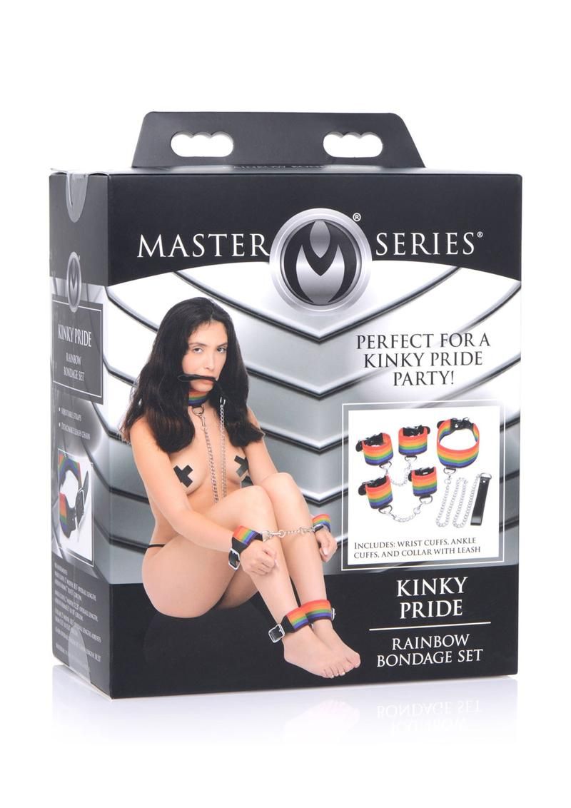 MASTER SERIES KINKY PRIDE RAINBOW BONDAGE SET