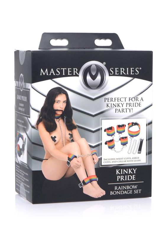 MASTER SERIES KINKY PRIDE RAINBOW BONDAGE SET