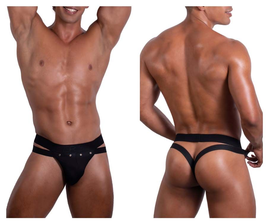 ROGER SMUTH RS088 JOCK-THONG BLACK, Size: SMALL