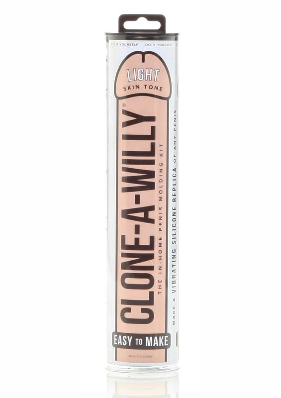 CLONE A WILLY SILICONE MOLDING KIT WITH VIBRATOR PALE SKIN TONE