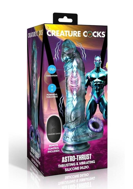 Creature Cocks Astro Thrust Vibrating Silicone Dildo