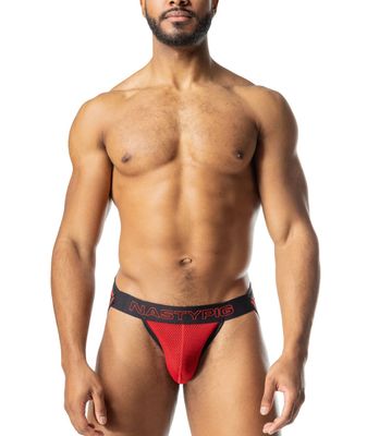 NASTY PIG FLIP JOCK STRAP BLACK & RED
