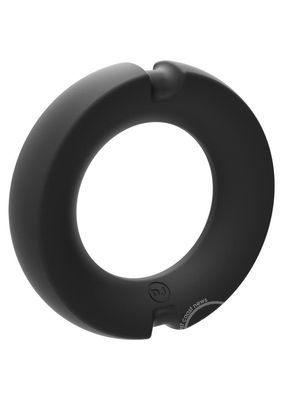 KINKY HYBRID STRETCHABLE SILICONE-COVERED METAL COCK RING (DISC.)