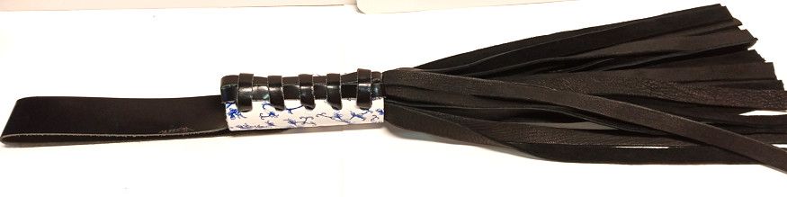FETISH MAFIA 13" FLOGGER BLUE PAISLEY BLACK