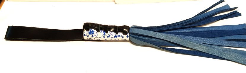 FETISH MAFIA 13" FLOGGER BLUE PAISLEY