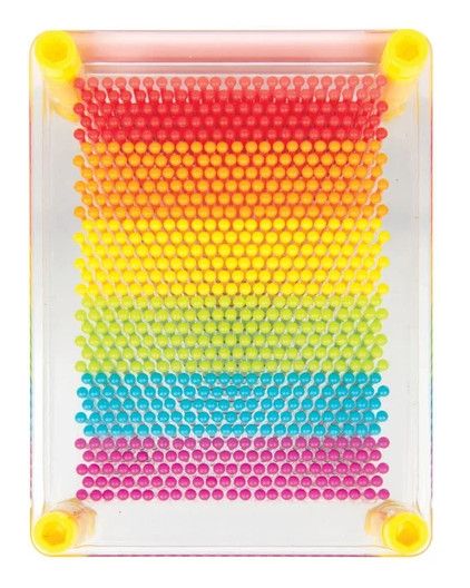 CLEAR FRAME RAINBOW PIN ART