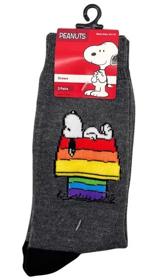 RAINBOW SNOOPY CREW SOCKS 2 PACK