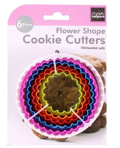 FLOWER RUFFLE COOKIE CUTTERS 6 PACK