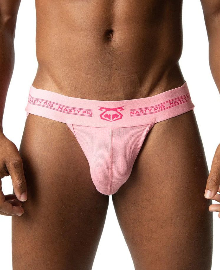 NASTY PIG CORE JOCK STRAP PINK & MIAMI PINK, Size: SMALL
