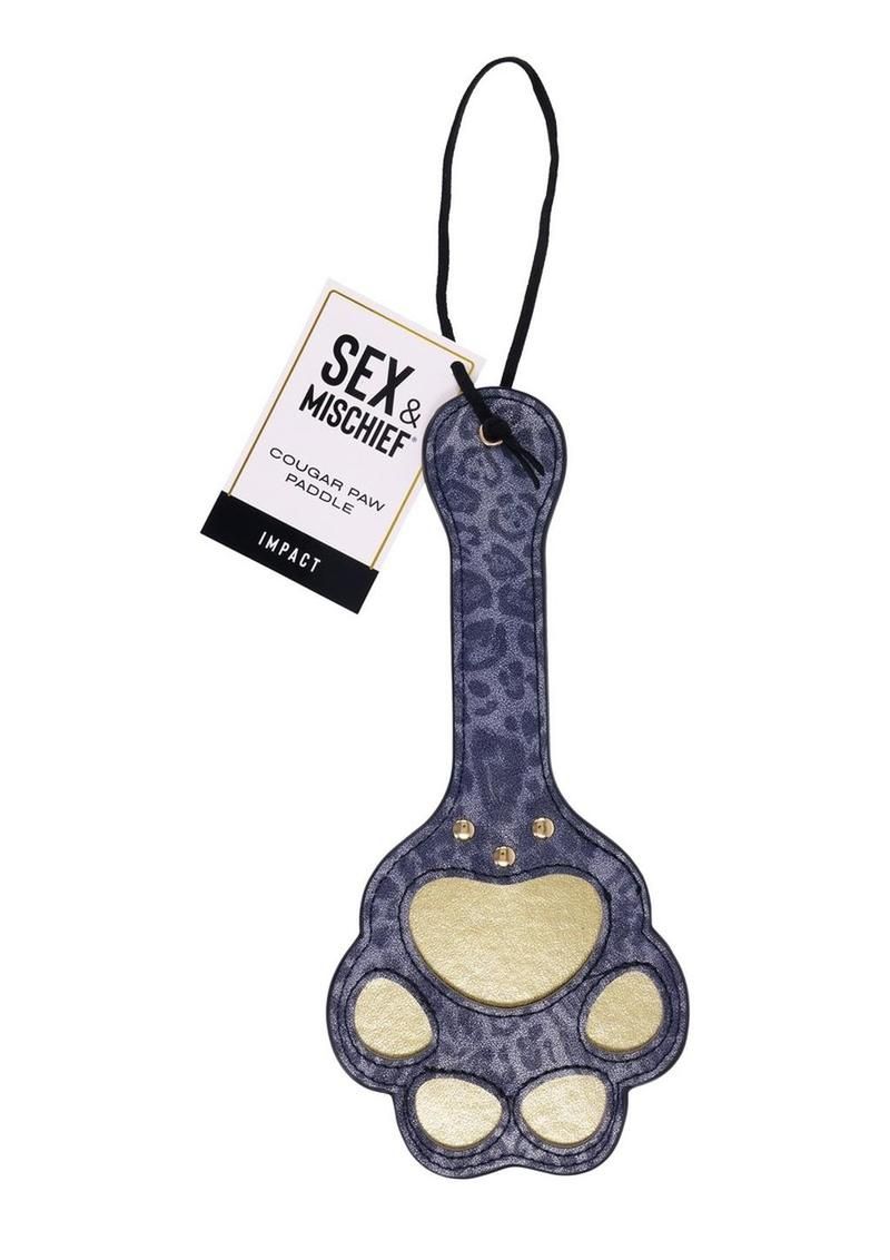 SEX & MISCHIEF COUGAR PAW PADDLE NAVY & GOLD