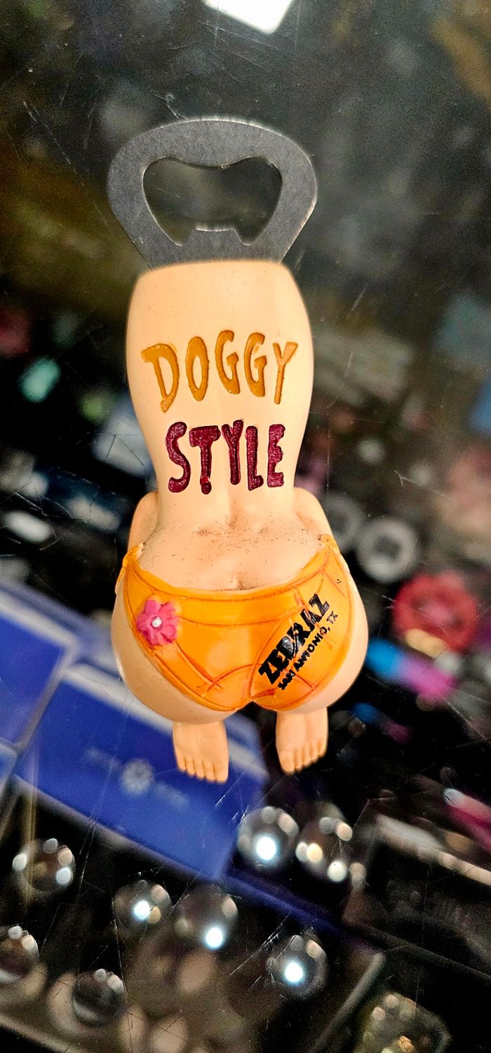 DOGGIE STYLE BIKINI BOTTOM BOTTLE OPENER W/ ZEBRAZ LOGO