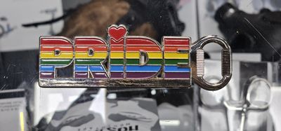 PRIDE WORD RAINBOW MAGNET BOTTLE OPENER