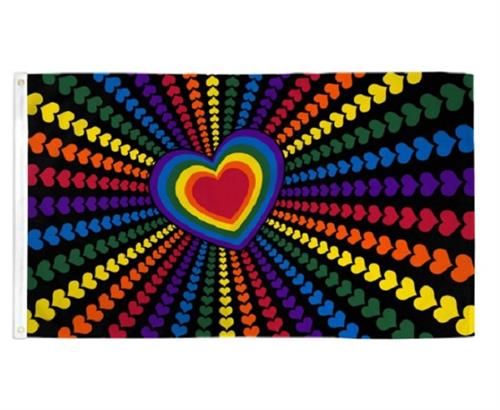 RAINBOW LOVE 2'X3' POLYESTER FLAG