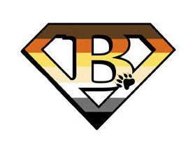 DIAMOND CUT B BEAR FLAG STICKER LARGE