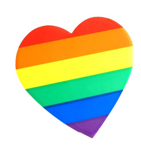 RAINBOW HEART STICKER