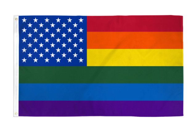 NEW GLORY RAINBOW FLAG POLYESTER 2' x 3'