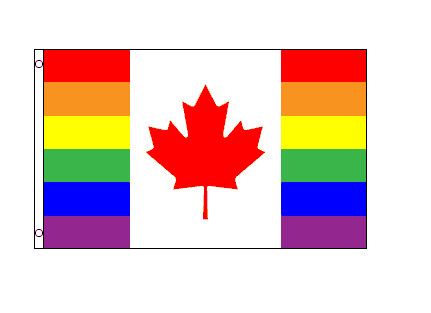 CANADA PRIDE RAINBOW FLAG POLYESTER 3' X 5'